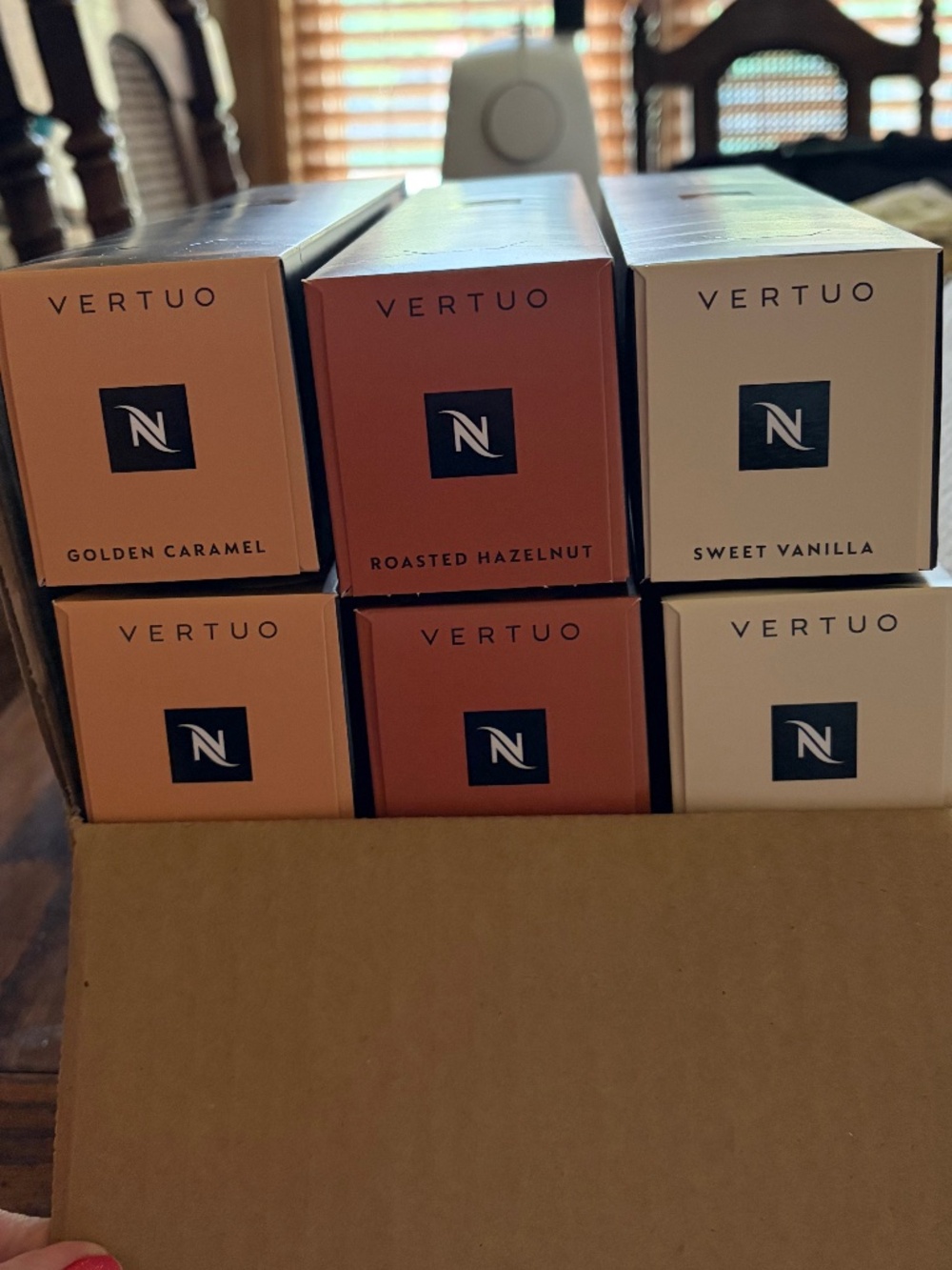 Nespresso Vertuo coffee pods, 6 boxes (60 pods total).